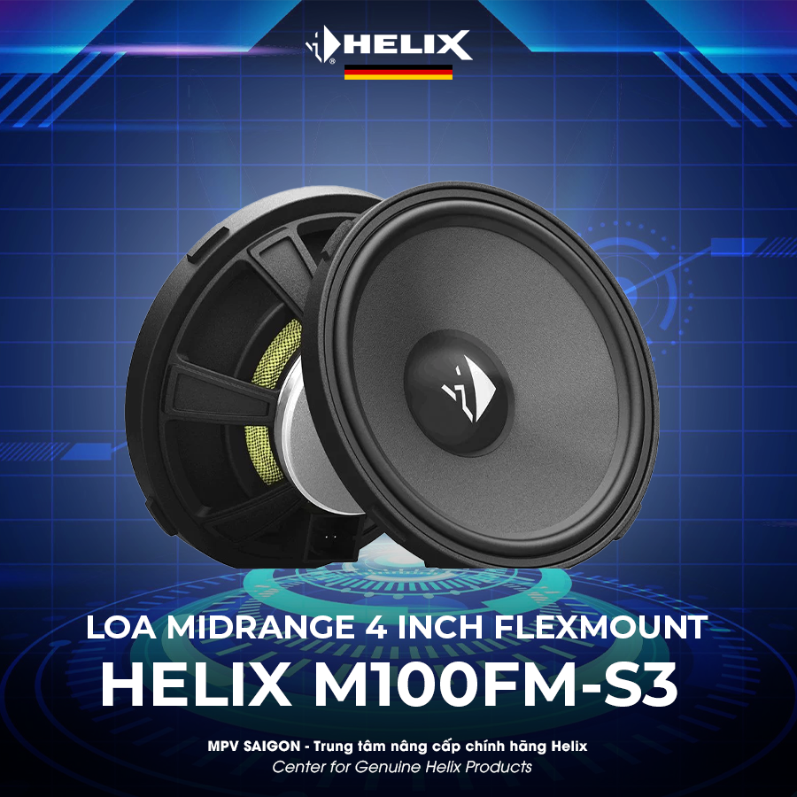 HELIX LOA I3 MIDRANGE FLEXMOUNT 4″ – 3 OHM CI3 M100FM-S3