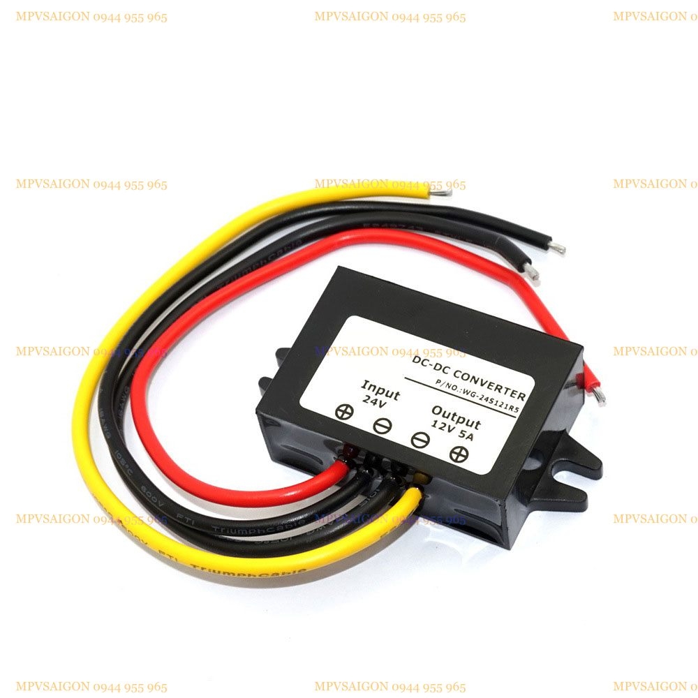 Biến áp chuyển điện vào 12~24V ra 5V 3A USB đôi