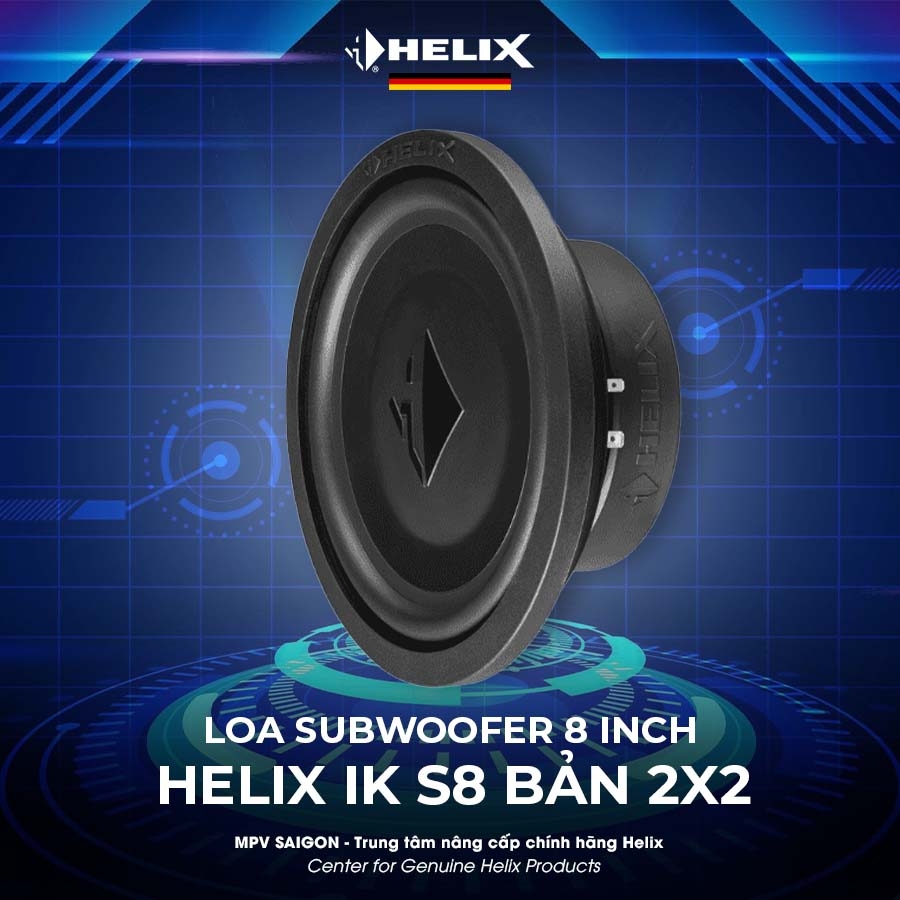 HELIX LOA SUBWOOFER MỎNG 8″ IK S8 BẢN 2X2