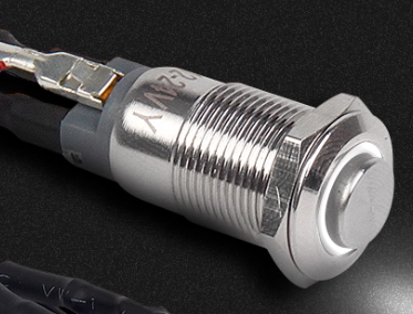 Công tắc 12mm LED tròn chân hàn dây nhấn khóa/nhấn nhả