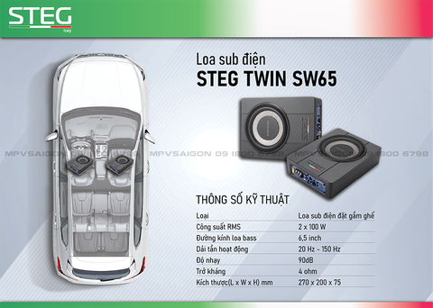 Loa sub điện STEG TWIN SW65
