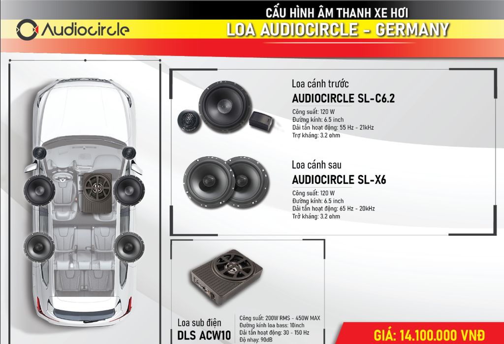 Loa phân tần 2 way- Loa phân tần AUDIOCIRCLE SL- C6.2