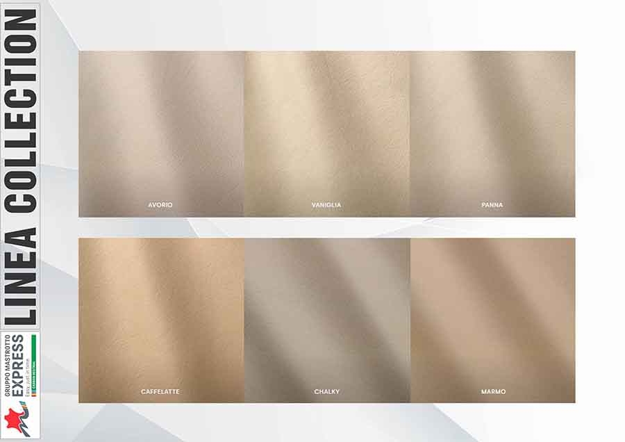 BẢNG MÀU DA LINEA TỪ GRUPPO MASTROTTO - BỘ SƯU TẬP DA BÒ CAO CẤP CHÂU ÂU