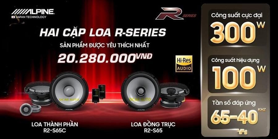 ALPINE R2-SERIES – BÙNG NỔ ÂM THANH HI-RES CHO TÍN ĐỒ EDM, ROCK VÀ RAP