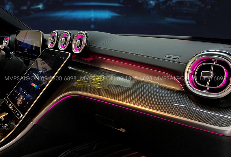 LED nội thất Benz C Class C200 C300 GLC 2022-2023