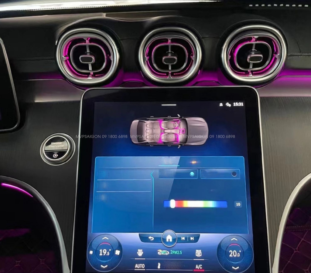 LED nội thất Benz C Class C200 C300 GLC 2022-2023