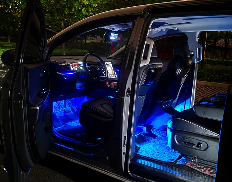 LED nội thất Hyundai Palisade 22 chi tiết chạy lập trình đủ chế độ