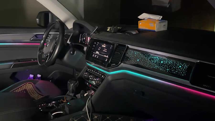 Nâng Cấp LED Viền Nội Thất Volkswagen Teramont - Lắp Đặt Nguyên Bản