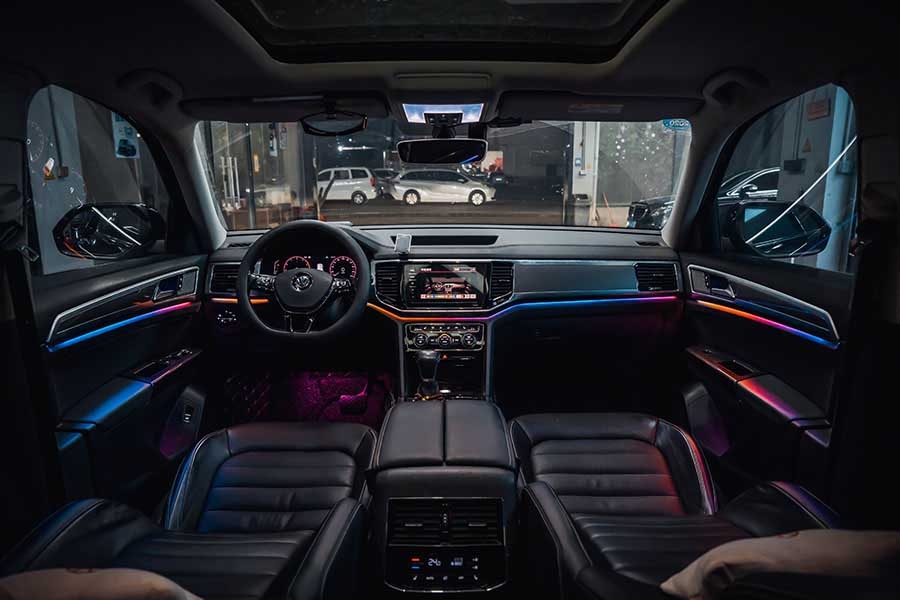Nâng Cấp LED Viền Nội Thất Volkswagen Teramont - Lắp Đặt Nguyên Bản