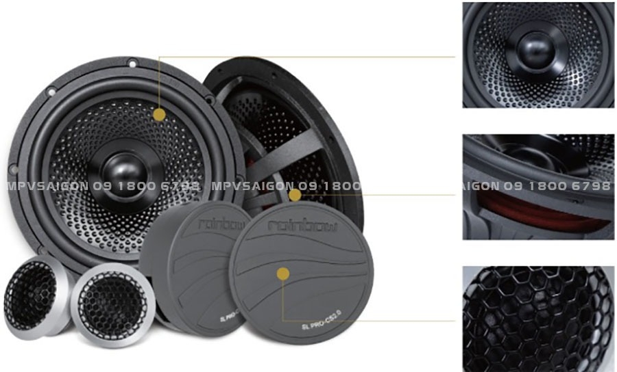 Loa lắp cánh cửa xe Rainbow SL Pro- C260 - Peak Power 150W