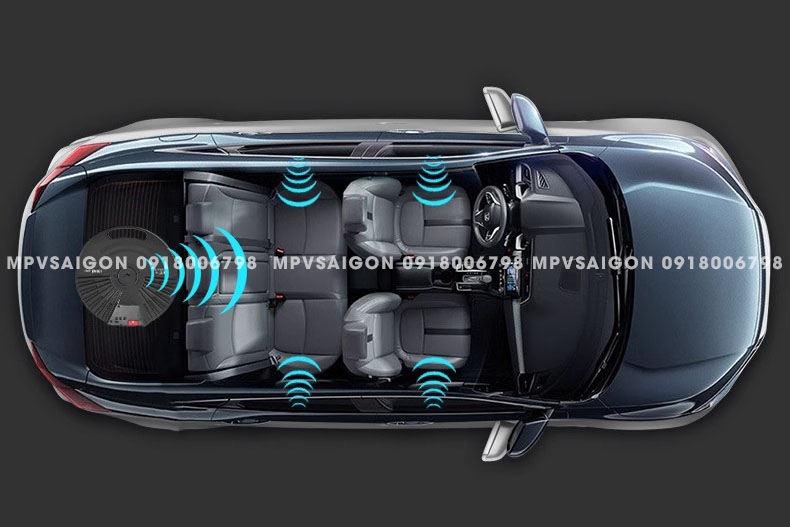 Loa siêu trầm đặt cốp/ hốc bánh sơ cua Volkswagen Viloran 2024