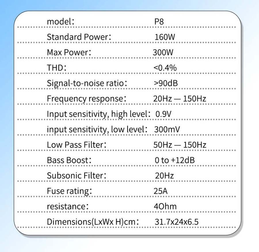 LOA SUB GẦM GHẾ LAS P8/ P10