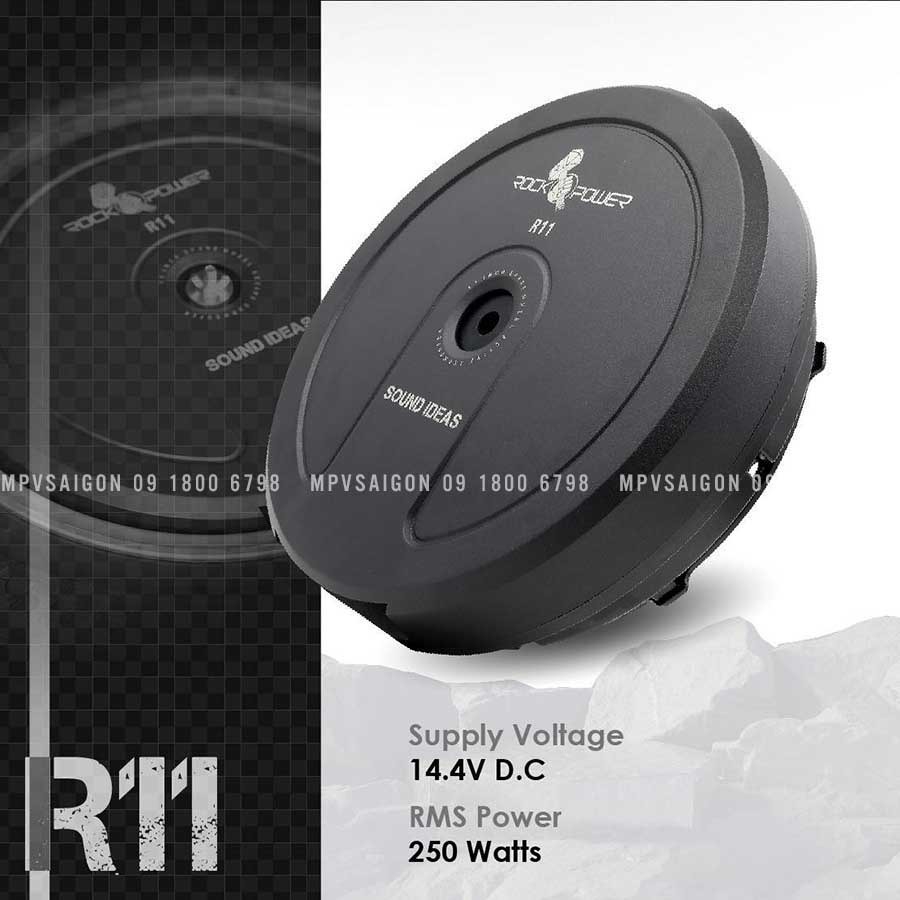 Loa sub Rockopower R11 250W RMS đặt bánh xe dự phòng