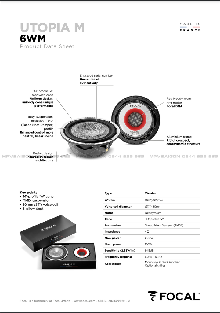 Focal Utopia M 6WM - 6.5 inch