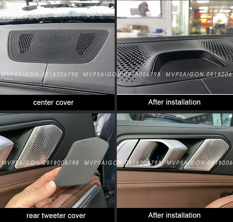 Loa xe viền đèn LED RBG sang trọng cho BMW X6 G0