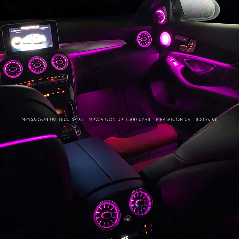 Loa Xoay 4D Burmester Led 64 Màu Cột A cho xe Mercedes - Benz C-Class, GLC-Class, E-Class, S-Class