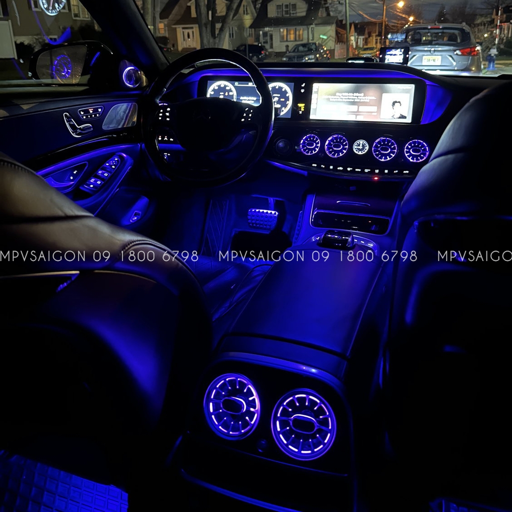 Loa Xoay 4D Burmester Led 64 Màu Cột A cho xe Mercedes - Benz C-Class, GLC-Class, E-Class, S-Class