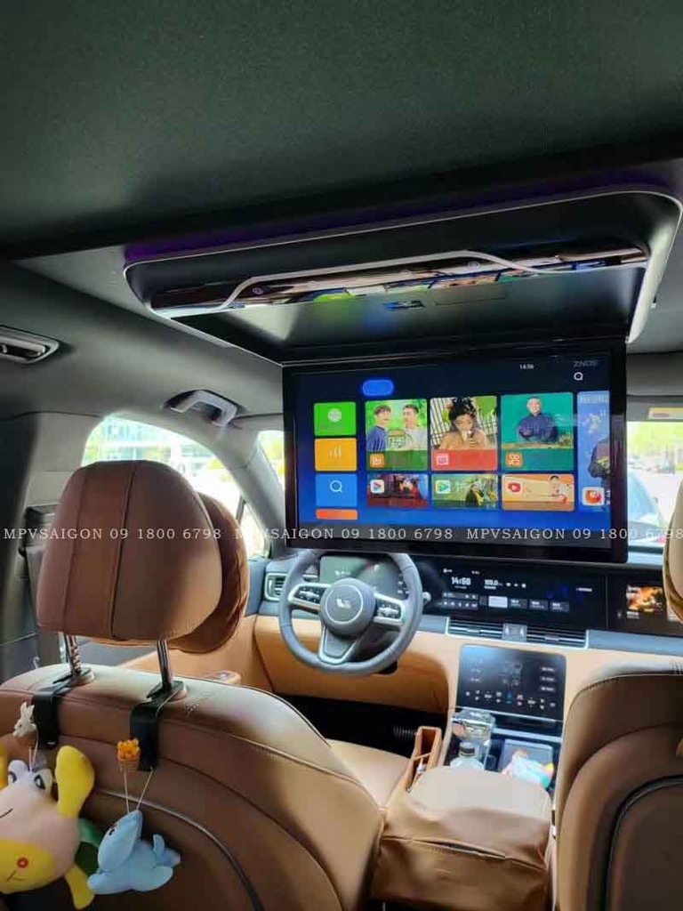 Màn hình trần Panorama cho xe cửa sổ trời toàn cảnh