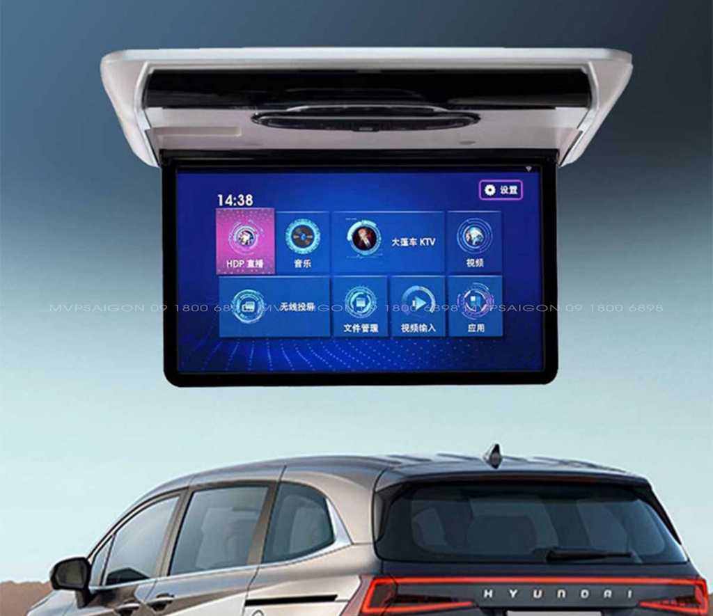 Màn hình TV trần Android  xe Hyundai Custin