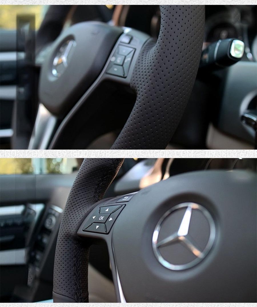 May da bọc da vô lăng Mercedes Benz da Nappa - da nhập cao cấp
