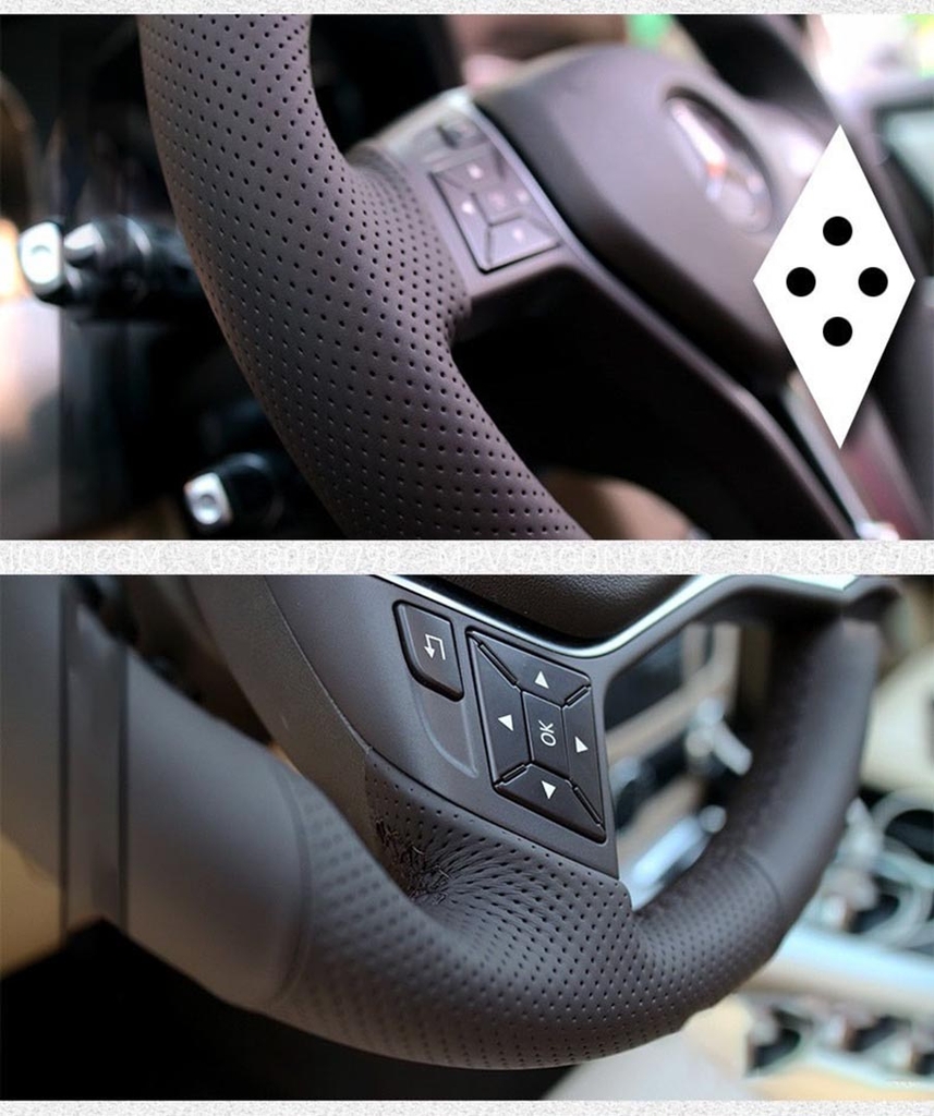 May da bọc da vô lăng Mercedes Benz da Nappa - da nhập cao cấp