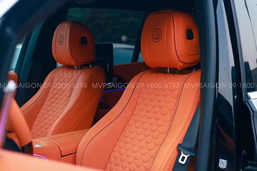 Mercedes GLS 450 và GLS600 bọc da đổi màu nội thất cam Hermes