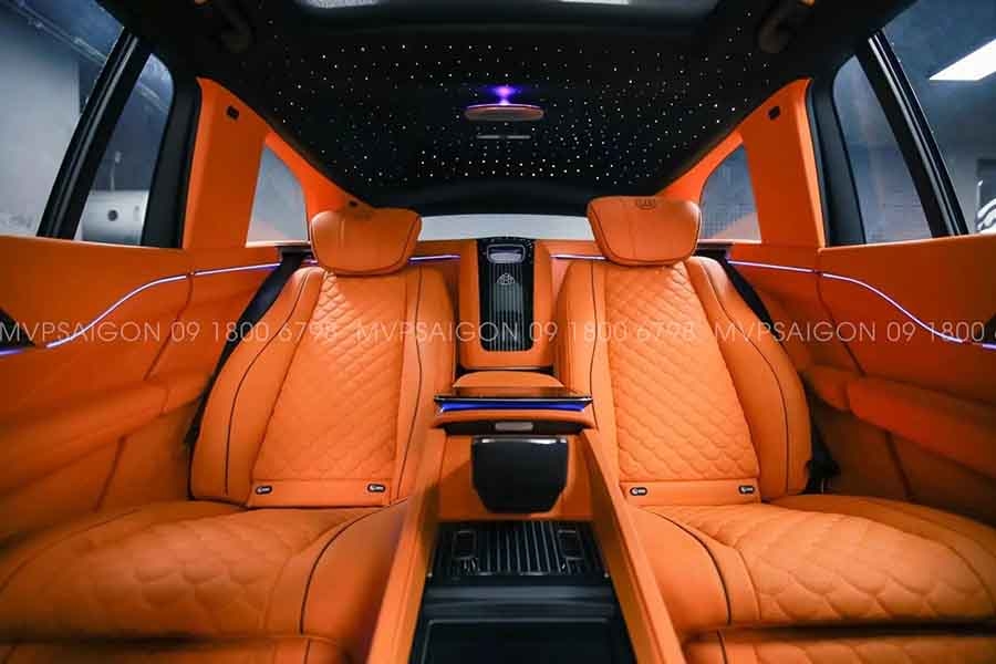 Mercedes GLS 450 và GLS600 bọc da đổi màu nội thất cam Hermes