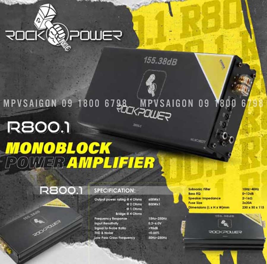 Mono Amplifier Rockpower R800.1