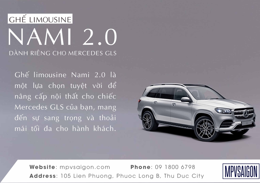 Mercedes GLS - Brochure ghế limousine Nami 2.0