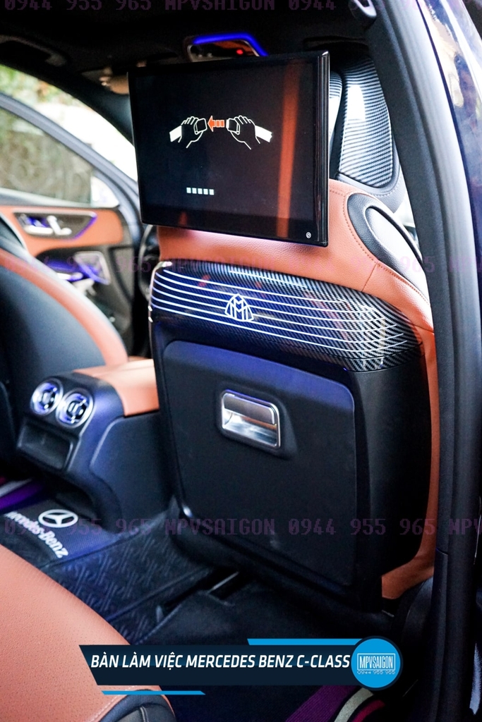 Nâng cấp bàn xếp lưng ghế Benz C-class C300