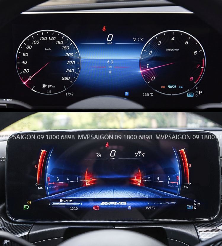 Nâng cấp bảng đồng hồ điện tử Instrument Panel C class C200 C300 GLC 2022~2023