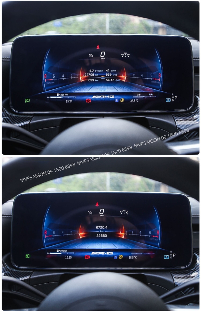 Nâng cấp bảng đồng hồ điện tử Instrument Panel C class C200 C300 GLC 2022~2023