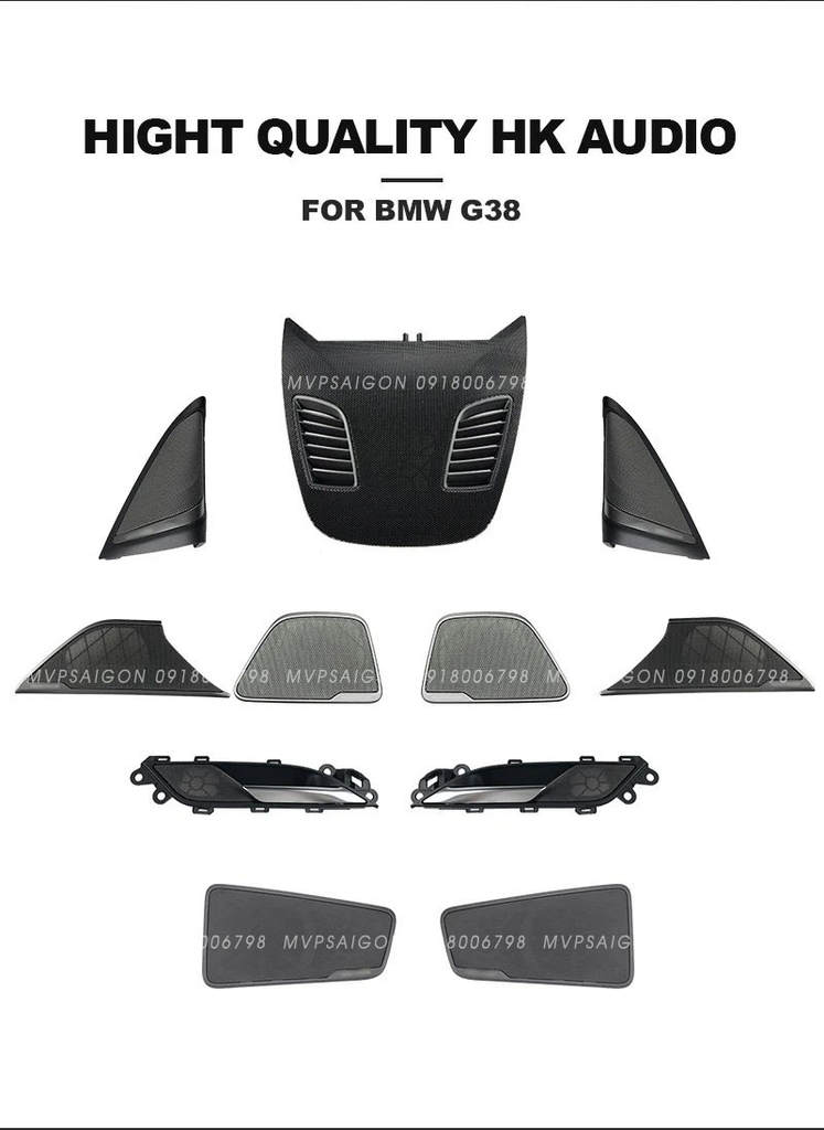 Nâng cấp bộ 5 loa ốp cửa Treble Tweeter điều khiến trung tâm BMW G30 G31