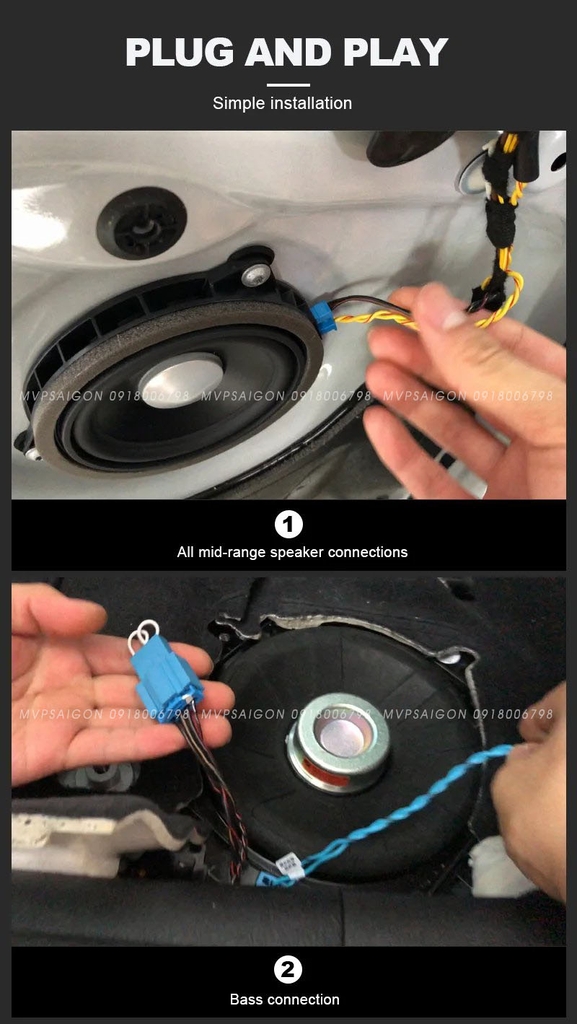 Nâng cấp bộ 5 loa ốp cửa Treble Tweeter điều khiến trung tâm BMW G30 G31