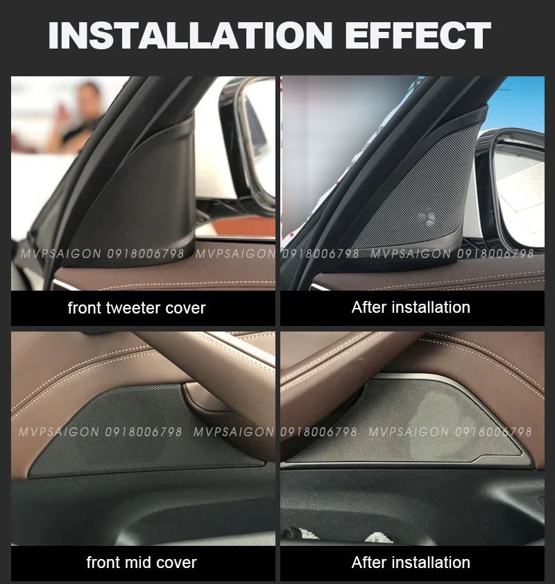 Nâng cấp bộ 5 loa ốp cửa Treble Tweeter điều khiến trung tâm BMW G30 G31