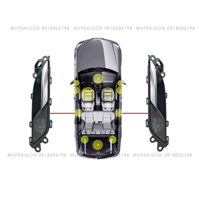 Nâng cấp bộ 5 loa ốp cửa Treble Tweeter điều khiến trung tâm BMW G30 G31