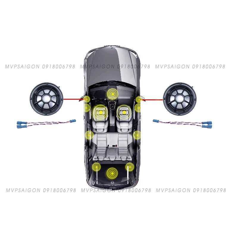 Nâng cấp bộ 5 loa ốp cửa Treble Tweeter điều khiến trung tâm BMW G30 G31