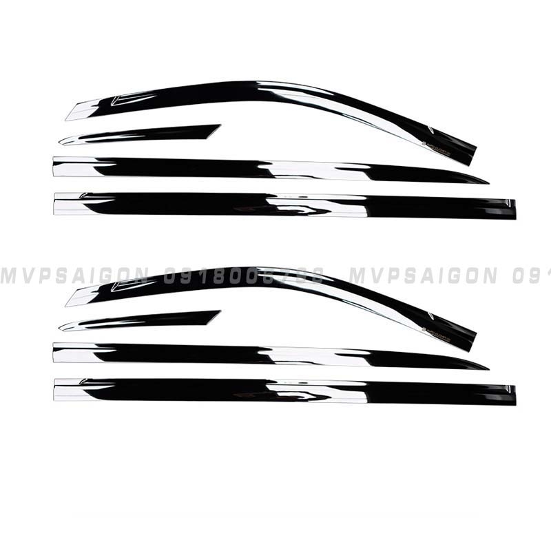 Nâng cấp bộ nẹp chân kính Benz V250 chrome và titan