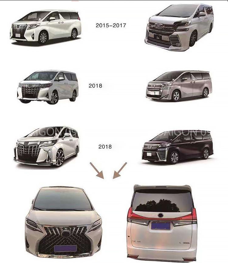 Nâng cấp body Alphard lên Lexus LM300H LM500