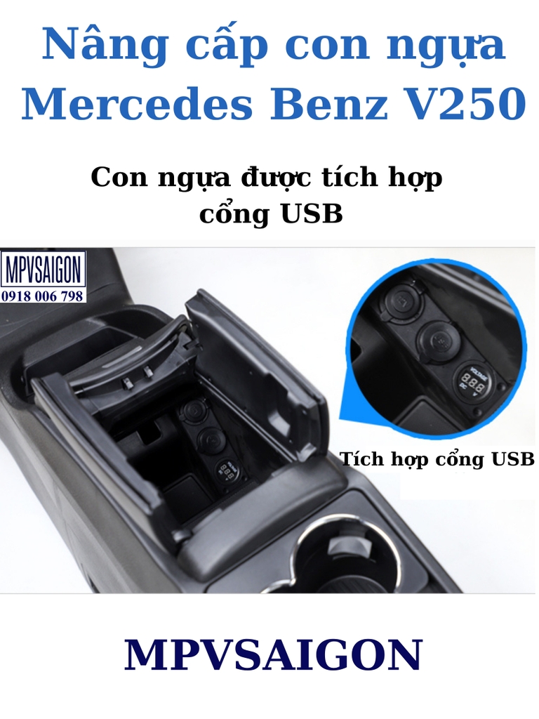 Con ngựa bệ tì tay Mercedes Benz V250 mẫu 2025