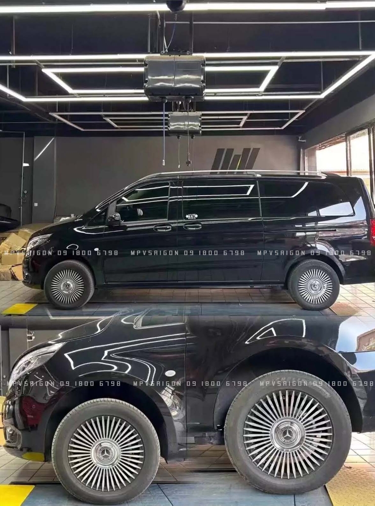 Nâng cấp hệ thống phuộc hơi nâng hạ tuỳ chỉnh Mercedes Benz V250: hướng dẫn chi tiết năm 2025