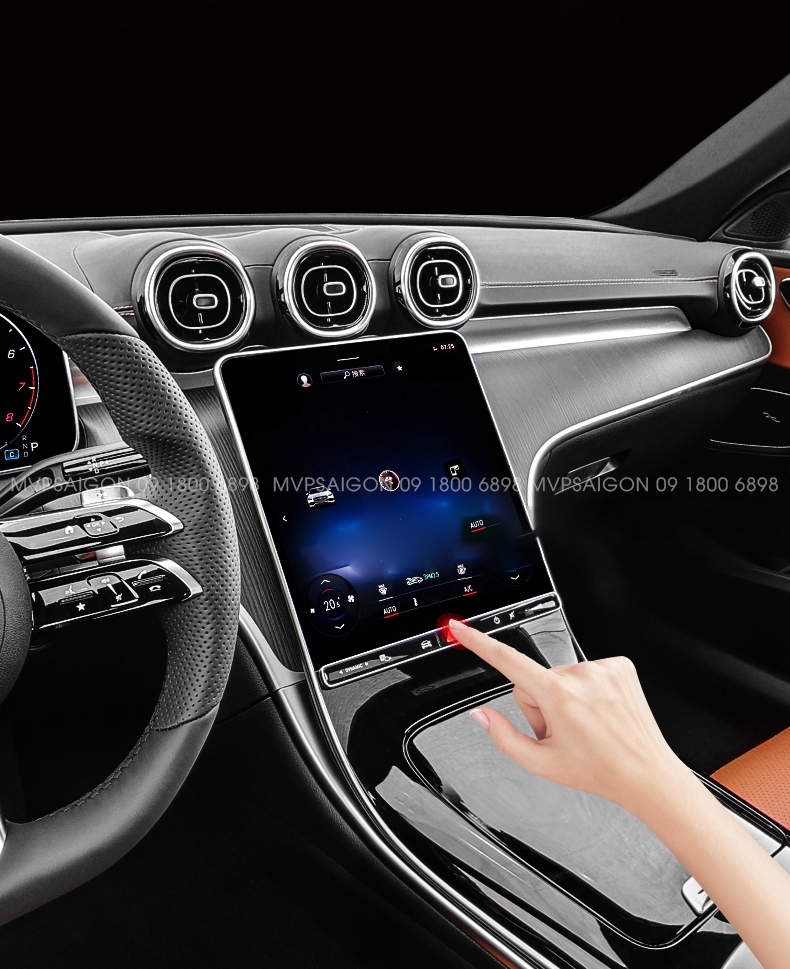 Nâng cấp LED cổng dây đai an toàn Benz C200 C260 C300 GLC 2022 2023 mới nhất 2026