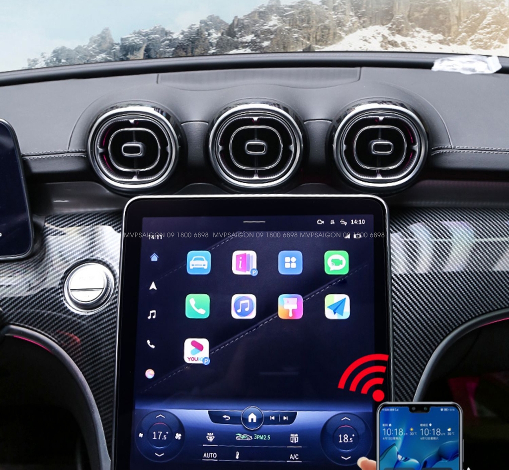 Nâng cấp màn hình Android Car Play Mercedes Benz C-class GLC 2022~2023 mới nhất 2026