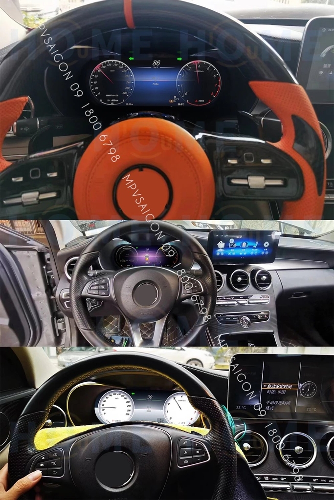 Nâng cấp màn hình công tơ mét điện tử LCD Mercedes C-Class, GLC-Class Facelift