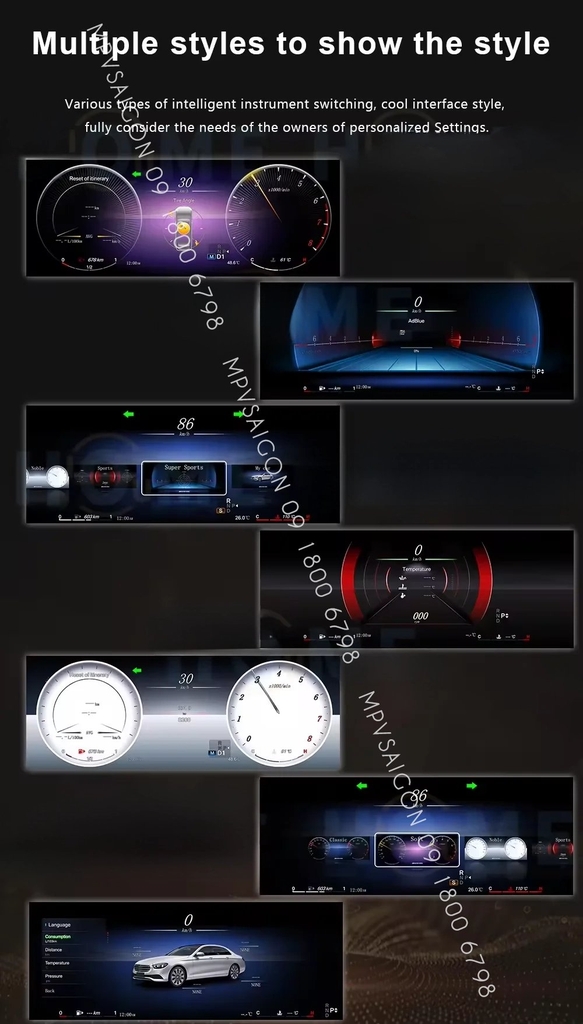 Nâng cấp màn hình công tơ mét điện tử LCD Mercedes C-Class, GLC-Class Facelift