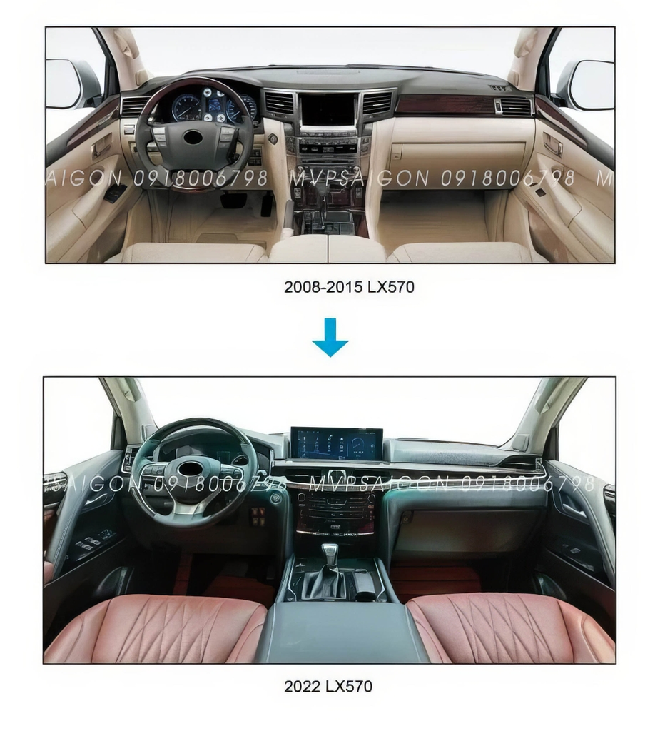 Nâng cấp nội thất Lexus LX570 2008~2015 thành 2025