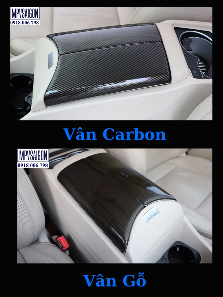 Ốp carbon, ốp vân gỗ 15 chi tiết nội thất Mercedes Benz V250