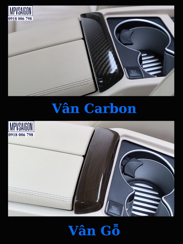 Ốp carbon, ốp vân gỗ 15 chi tiết nội thất Mercedes Benz V250