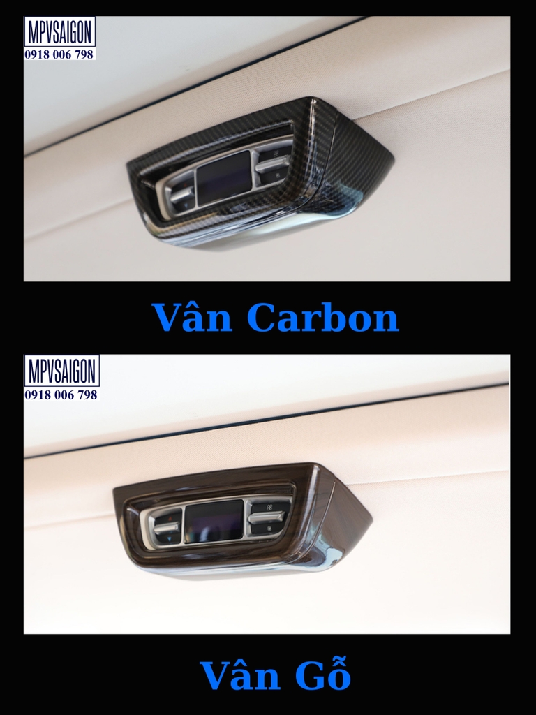 Ốp carbon, ốp vân gỗ 15 chi tiết nội thất Mercedes Benz V250