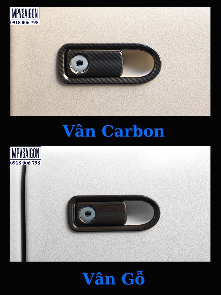 Ốp carbon, ốp vân gỗ 15 chi tiết nội thất Mercedes Benz V250
